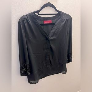 3/4 sleeve beaded cuff blouse by Pookie & Sebastian